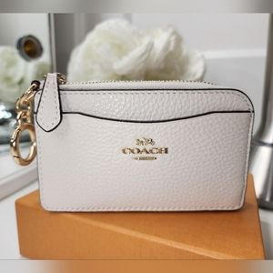 Coach Multifunction Card Case Wallet White